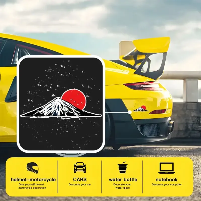 Виниловая наклейка Mount Fuji – декоративная наклейка с горой Фудзи и красным солнцем, 1 шт Киев - изображение 4