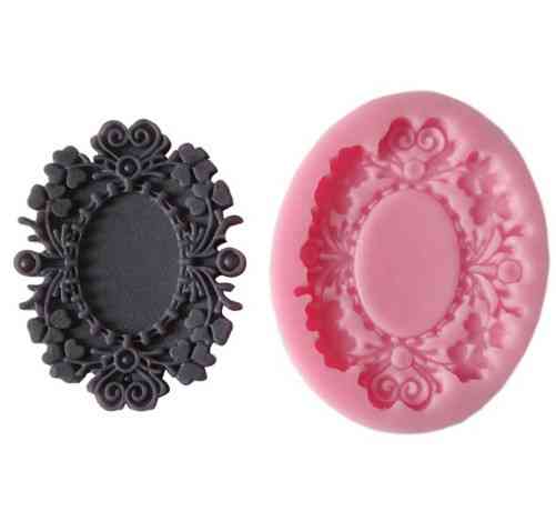 Молд силіконовий Рамка 55 на 43 мм рожевий Київ