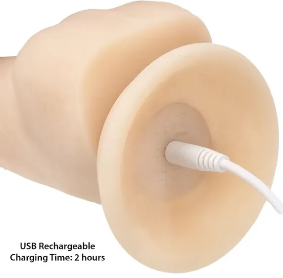 Фалоімітатор з вібрацією та ротацією Naked ADDICTION James 8″ Rotating & Vibrating Dong, пульт ДК Львів