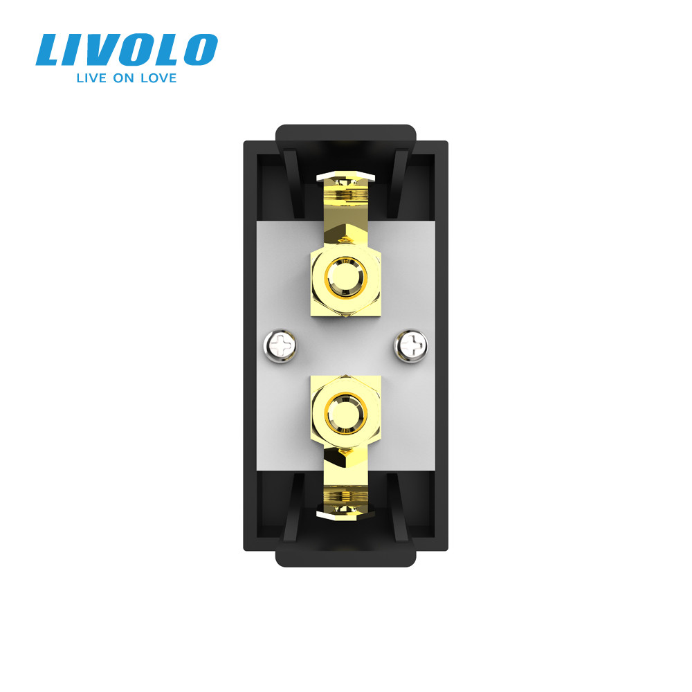 LIVOLO Аудіо розетка LIVOLO Banana Plug, чорна, для колонок / підсилювача, модуль 0.5 поста (VL Коломия - фото 4