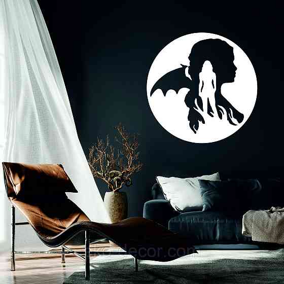 Декоративное настенное Панно «Ангел и Демон», Декор на стену 50*50 см, Белый Киев