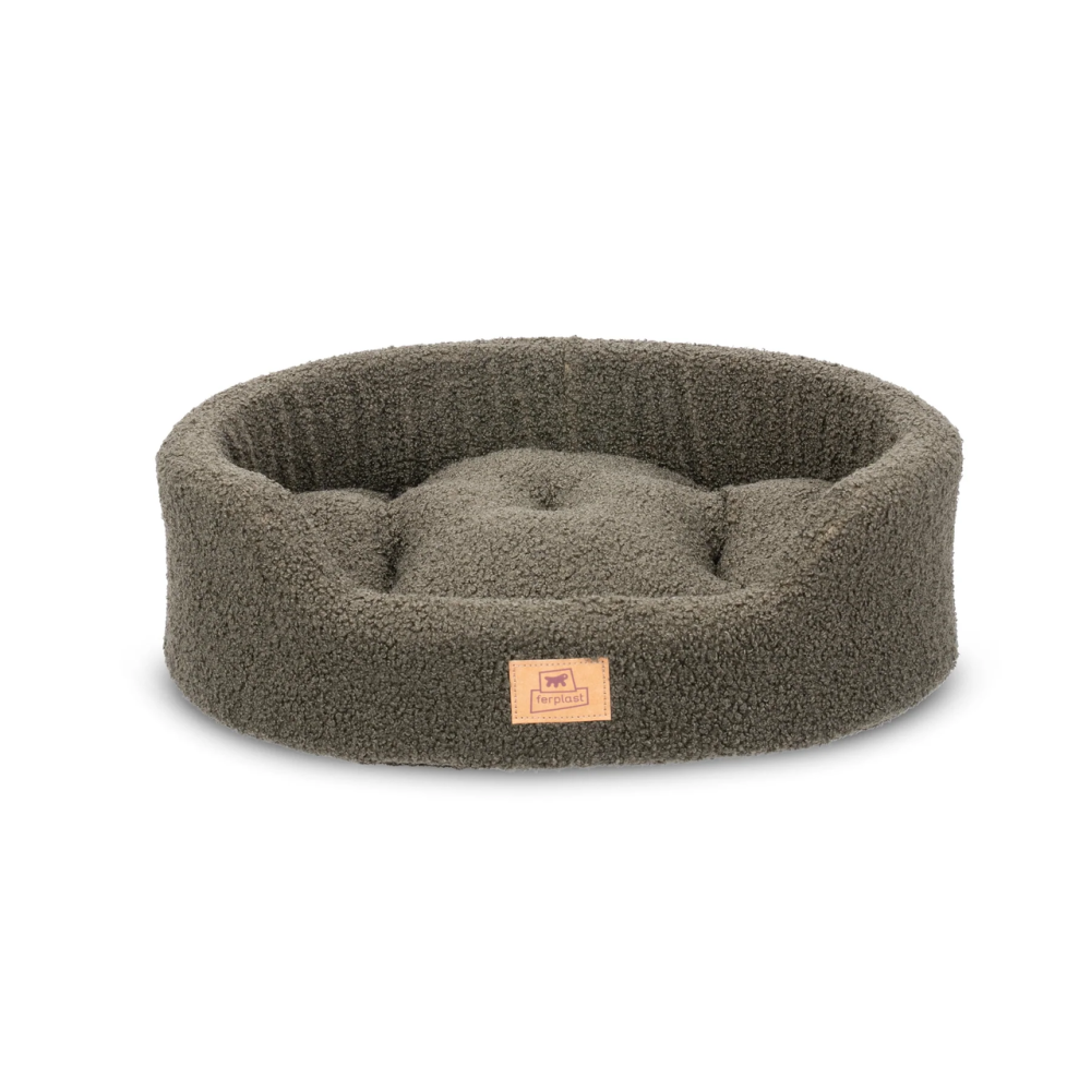 Лежак — ліжко для собак і кішок Ferplast Dandy Boucli (Ферпласт Денді) 80х55х18 см — 80, Темно-зелений Запоріжжя - фото 1