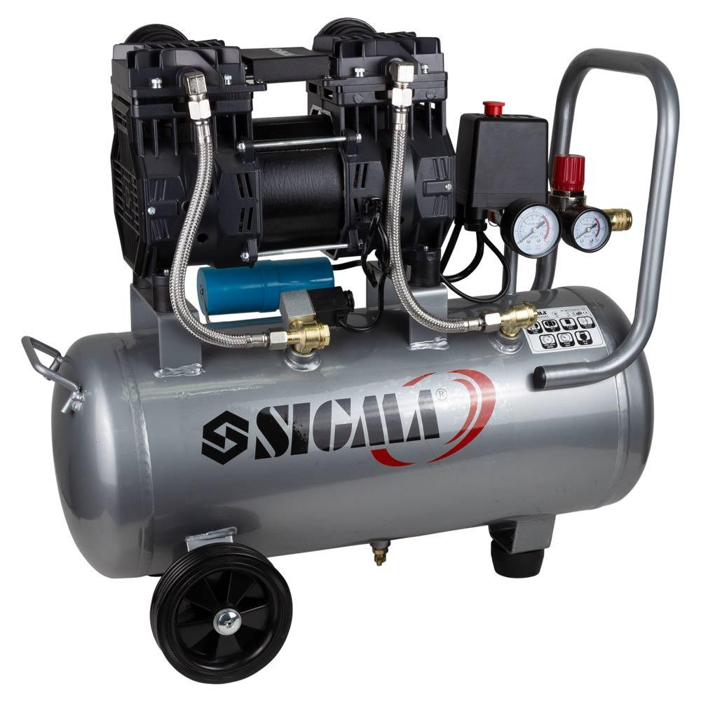 Компресор двоциліндровий безмасляний 1.5кВт 209л/хв 8бар 30л SIGMA (7042541) Рівне - фото 2