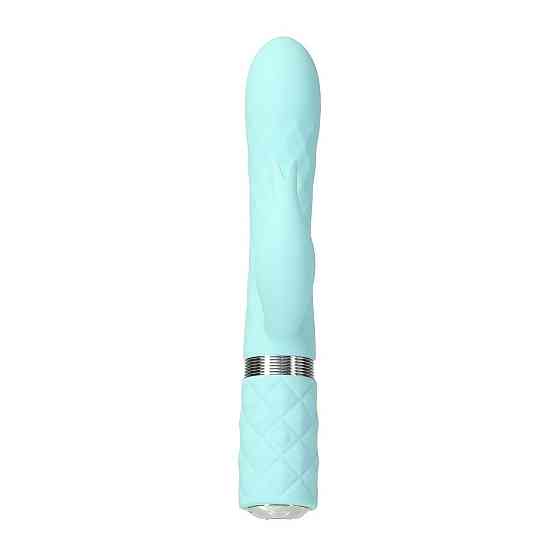 Роскошный кролик с ротацией и вибрацией Pillow Talk Lively, Teal, кристалл Сваровски, тройной отрост Sex Aura Киев