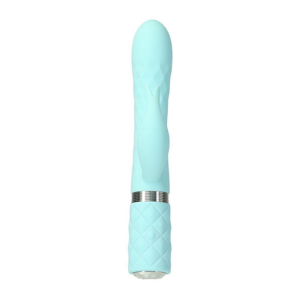 Роскошный кролик с ротацией и вибрацией Pillow Talk Lively, Teal, кристалл Сваровски, тройной отрост Sex Aura Киев - изображение 6