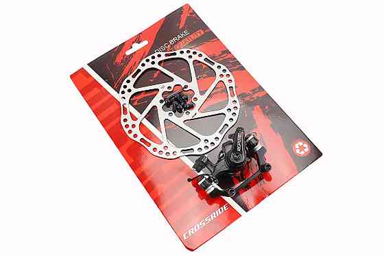 Гальмо Disk-brake заднє (F180/R160мм)+диск 160мм, кріпл. 6 болтів, чорне DSC310 Киев