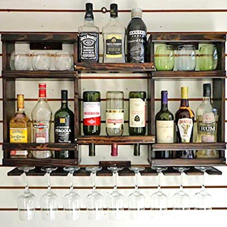 Настенная винная полка 