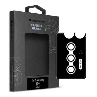 Скло захисне Armorstandart Camera glass Supreme Black Icon Samsung S24 Clear (ARM76614) Вінниця