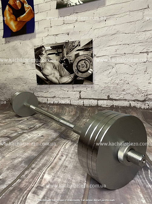 Гантели наборные 2 по 18 кг + Переходник для штанги Гантели, гири, штанги и диски металлические без покрытия Киев - изображение 3