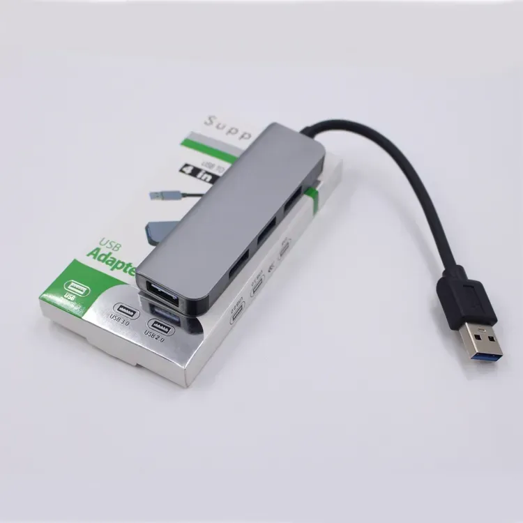 Peripls USB 3.0 хаб 4-в-1 + 4-портовый адаптер для ноутбуков и ПК с поддержкой BC1.2, высокоскоростной Киев - изображение 4