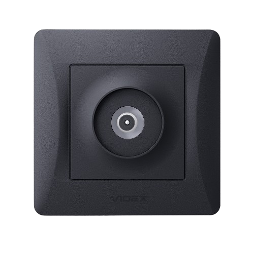 BINERA чорний графіт Розетка внутрішня 1-а TV Videx Житомир - фото 1