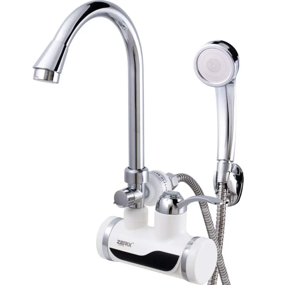 Проточний водонагрівач Zerix ELW08-EW з індикатором температури — комфорт і економія у вашому домі Харків