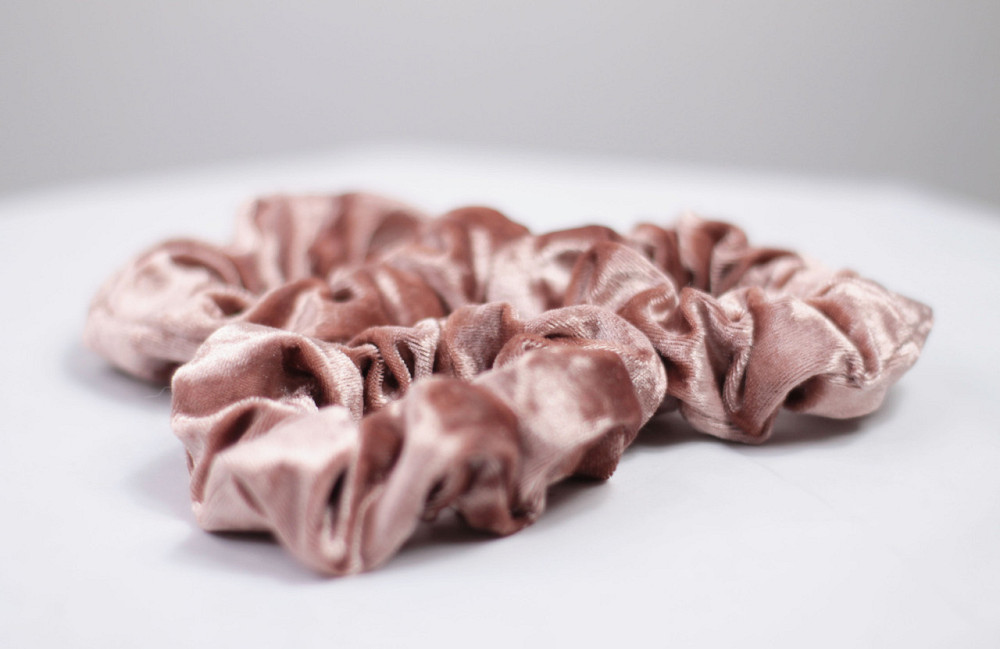 Гумка для волосся велюрова Пудровий Харків - фото 2