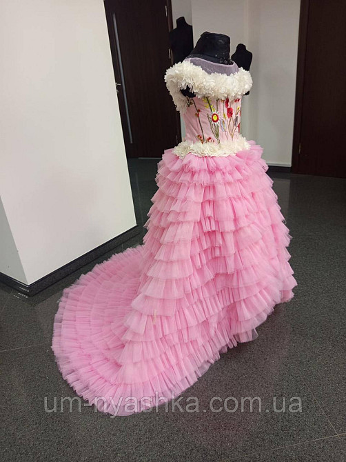 Длинное нарядное нежно-розовое платье Зефирка на 5-7 лет Кривой Рог - изображение 4
