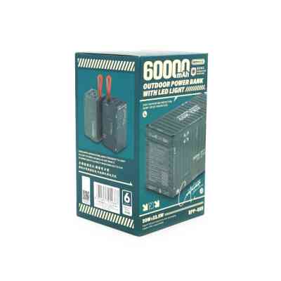 Батарея універсальна Remax 60000mAh, PD/20W, QC/22.5W, Gray (RPP-609G) Вінниця