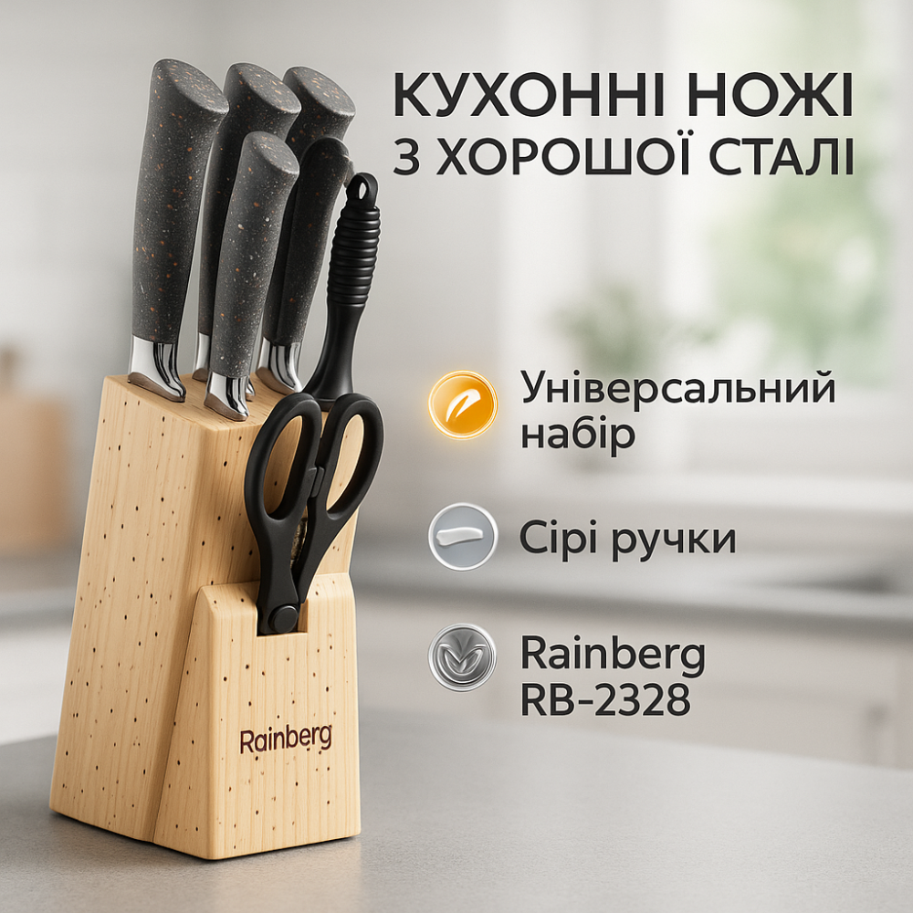 Професиональный кухонный набор ножей, Кухонный набор ножей для нарезки, Современные кухонные ножи WL-40 Львов - изображение 12