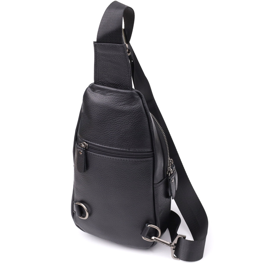 Мужская сумка через плечо из натуральной кожи Черный (Vintage) Киев - изображение 6