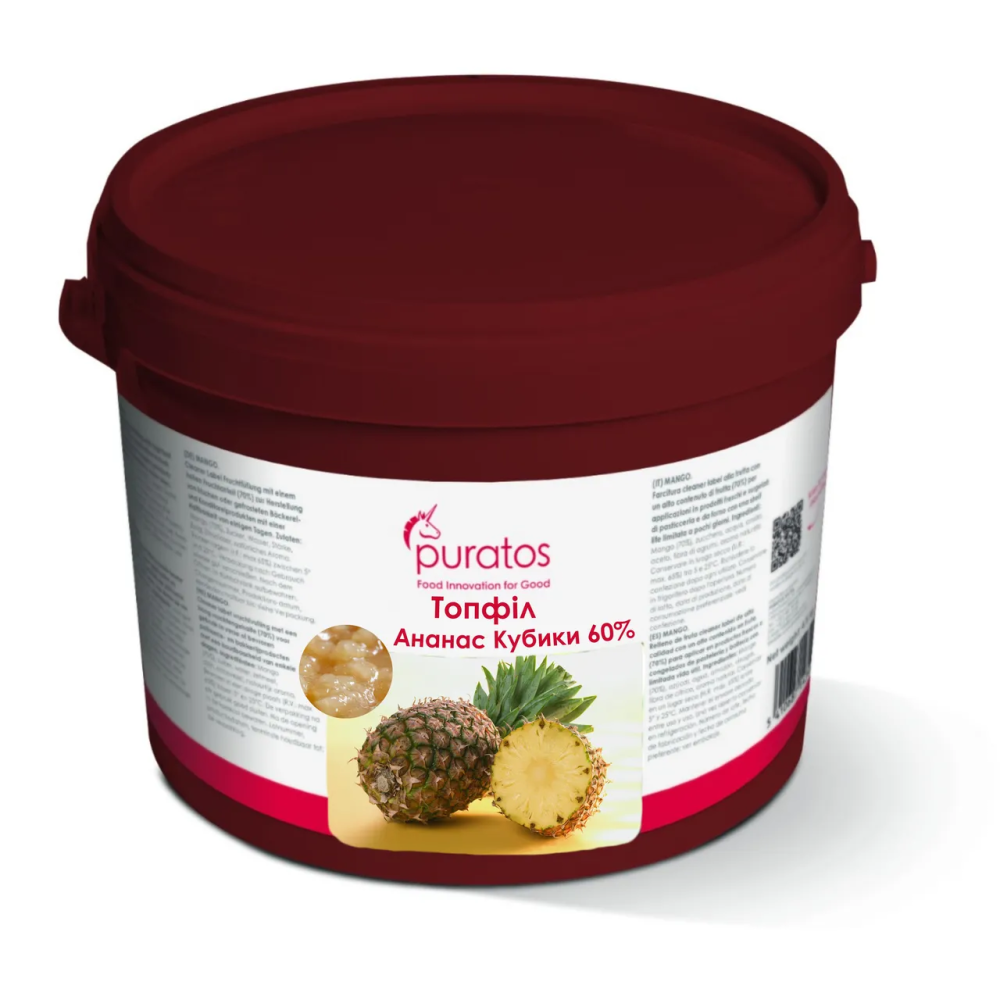 Начинка 5кг Топфил Ананас Кубики 60% Павлоград - изображение 1
