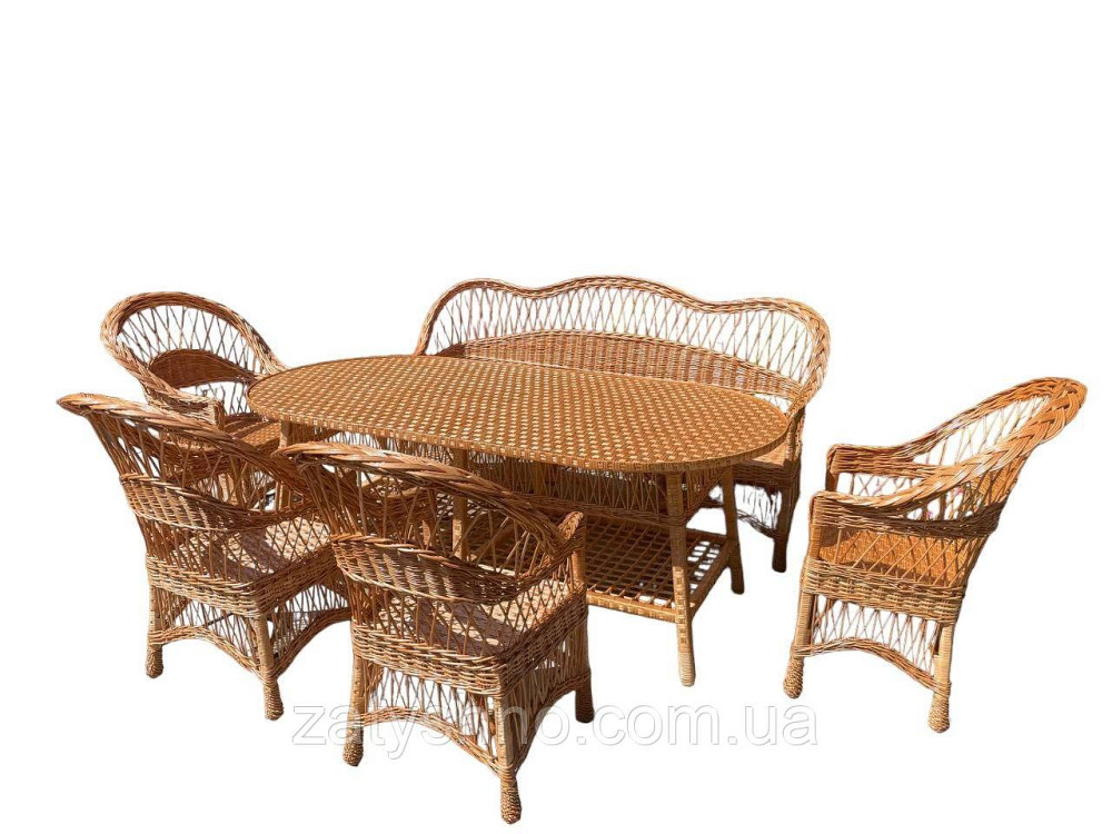 Набор плетеной мебели с большим столом Киев - изображение 6
