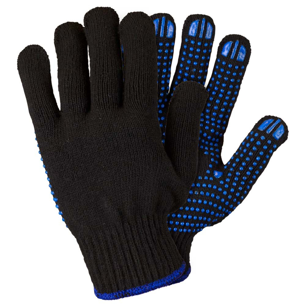 Sigma Перчатки трикотажные с ПВХ точкой р10 Оптима (черные) КРАТНО 12 парам SIGMA (9442531) Київ - фото 4