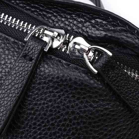 Женская сумка через плечо в классическом цвете из натуральной кожи Vintage 22655 Черный Киев