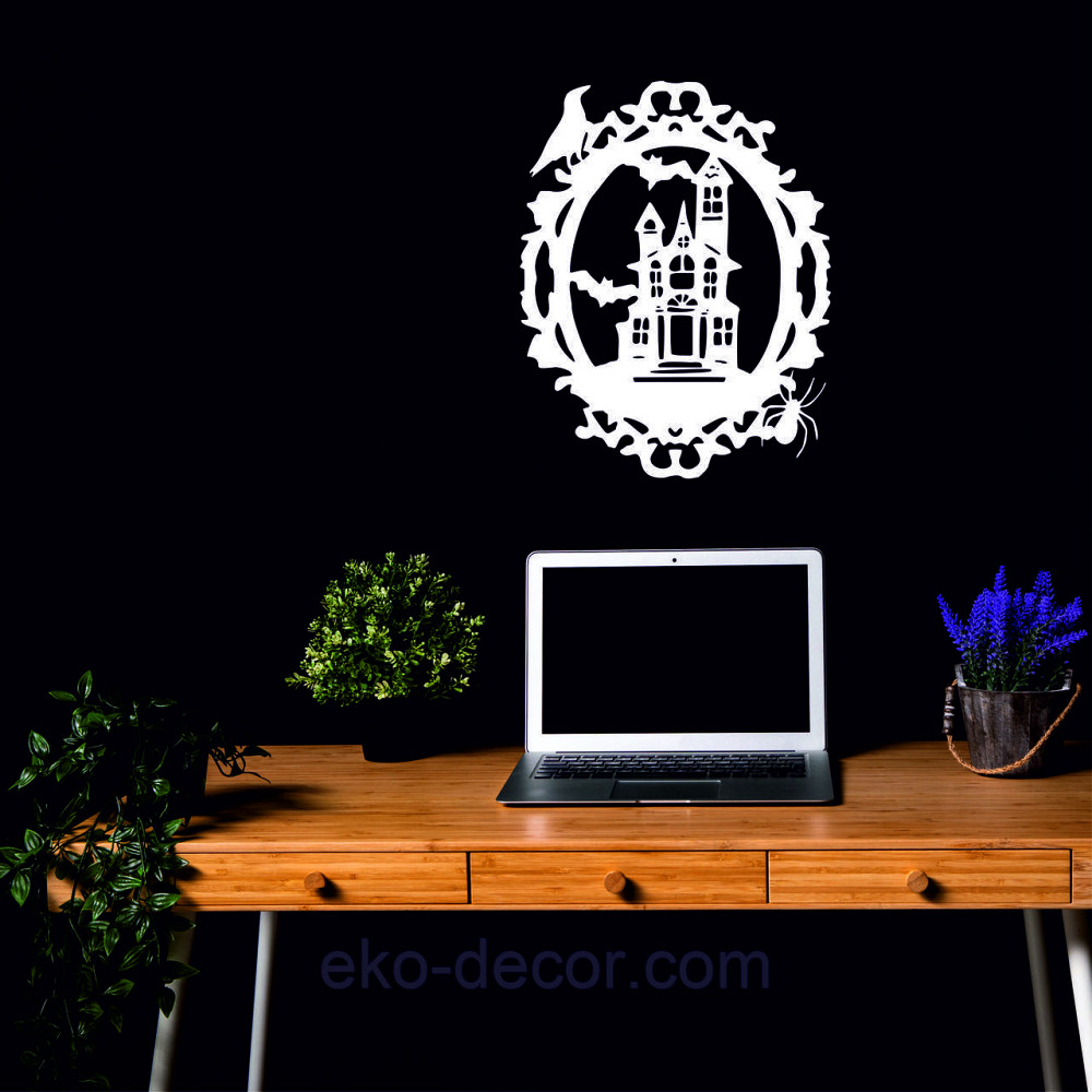 Декоративне настінне Панно «Замок», Декор на стіну 70*54 см, Білий Київ - фото 4