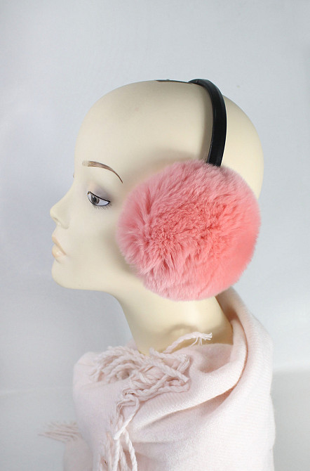 Меховые наушники детские из Rex Персиковый Харьков - изображение 3
