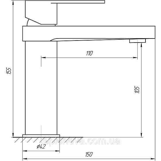 Смеситель для умывальника TOPAZ SARDINIA TS 08201-H18 Черновцы