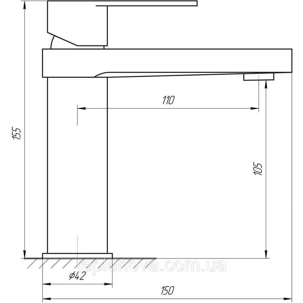 Змішувач для умивальника TOPAZ SARDINIA TS 08201-H18 Чернівці - фото 4