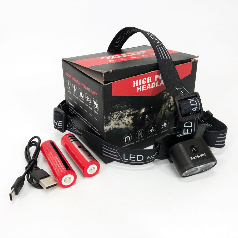 Ліхтарик налобний світлодіодний надпотужний Police 2128-2T6, Налобний світлодіодний ліхтар GU-43 Львів - фото 13