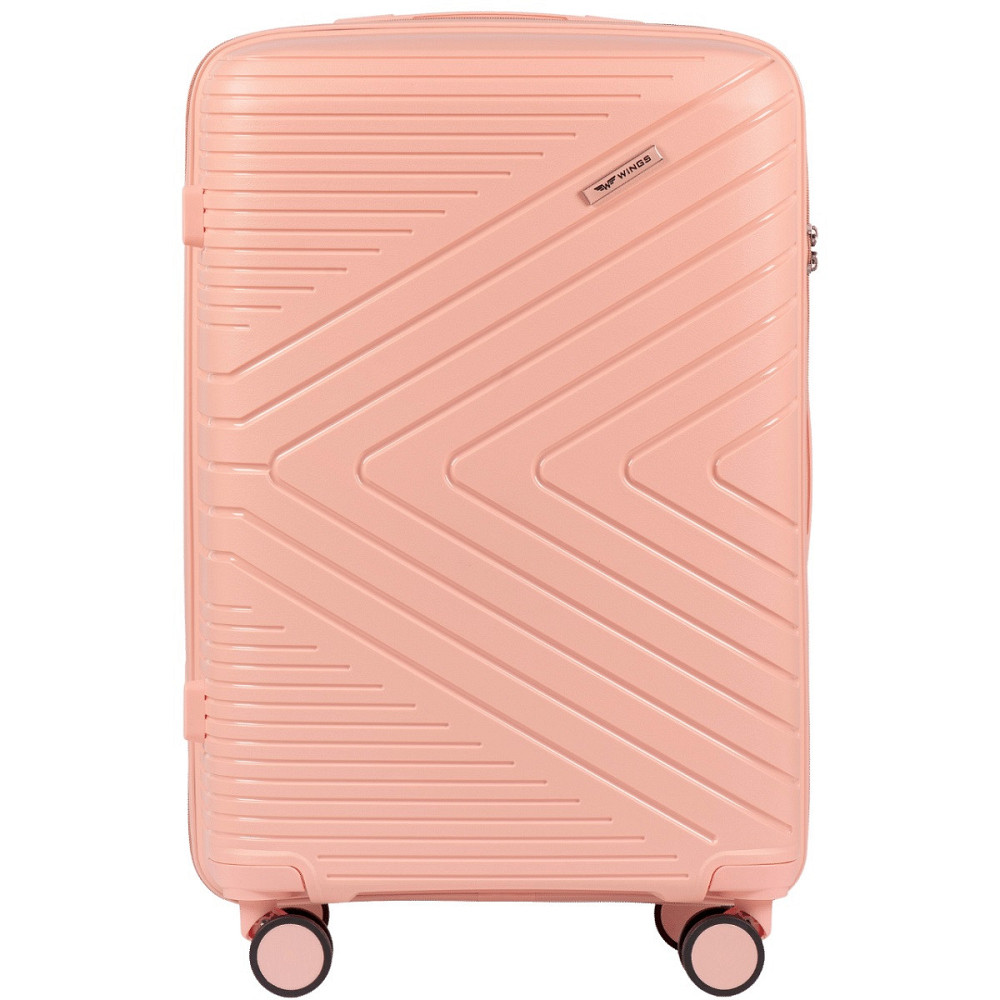 Чемодан полипропиленовый WINGS 181-05 средний 65 см коралловый Киев - изображение 2