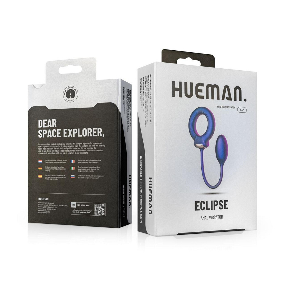 Ерекційне віброкільце з віброяйцем Hueman - Eclipse Anal Vibrator Sex Aura Київ - фото 9