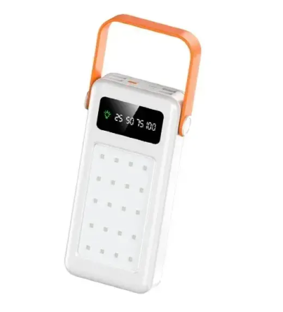 Портативний зовнішній акумулятор Bilintong 40000mAh Power Bank + Led лампа Білий Вінниця
