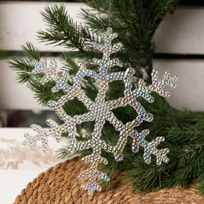 Елочная игрушка Novogod`ko Снежинка 30 см Пластик Перламутр (974872) Винница - изображение 2