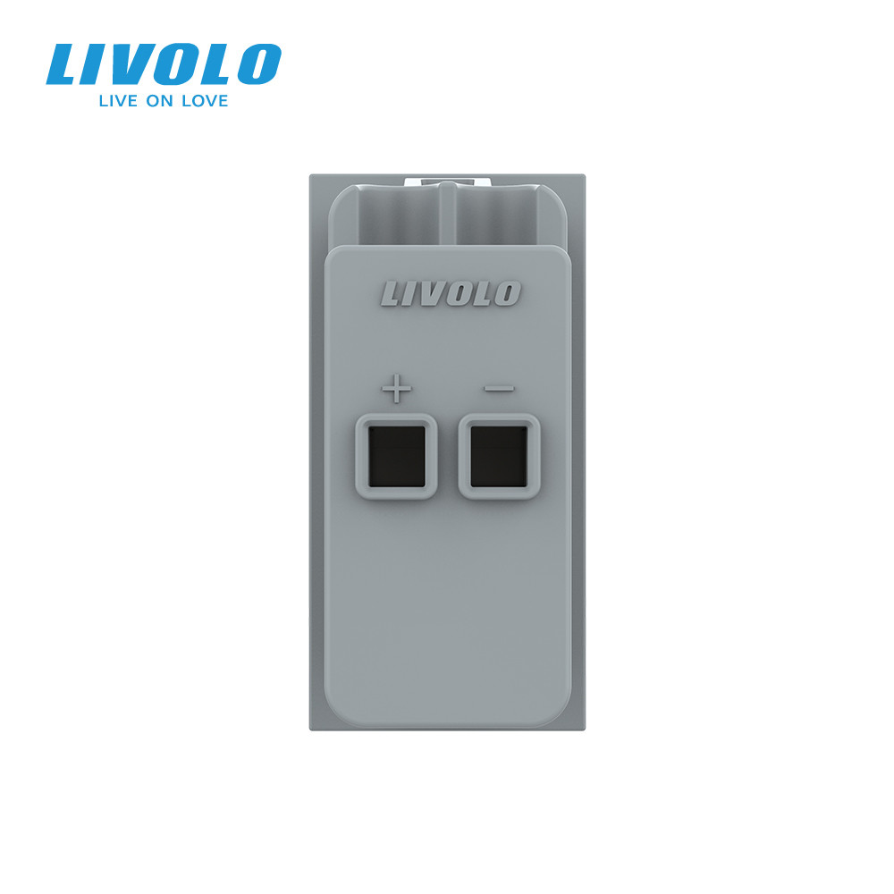 LIVOLO Hi-Fi аудіо розетка LIVOLO (Banana), сіра, для колонок і підсилювачів, модуль 0.5 поста Коломия - фото 4