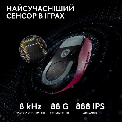 Мишка Logitech G Pro X Superlight 2 Lightspeed Wireless Magenta (910-006797) Вінниця - фото 10