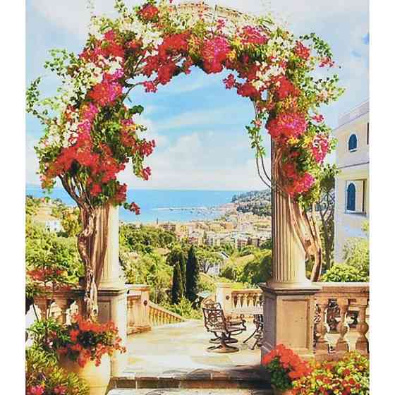 Алмазна мозаїка "Арка із квітів" HEG88129 30х40 см Вінниця