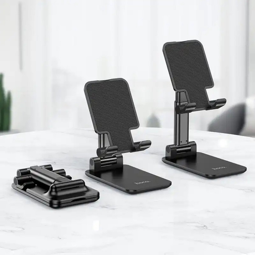 Тримач для мобільного HOCO PH29A Carry folding desktop stand Black Київ - фото 4