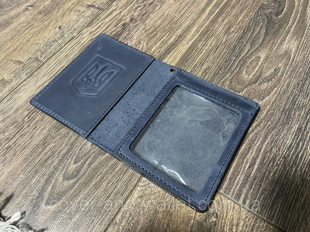 Шкіряна обкладинка Верховна Рада України синього кольору Київ - фото 3