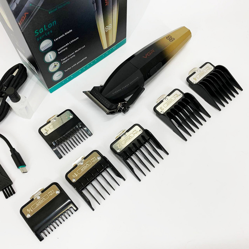 Машинка для стрижки волос без шума VGR, Машинка для стрижки мужская Стильная QR-97 Львов - изображение 4