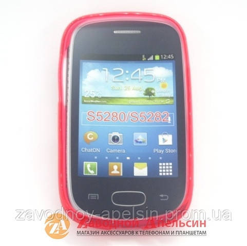 Samsung S5280 S5282 чехол силиконовый (красный) Одесса - изображение 2