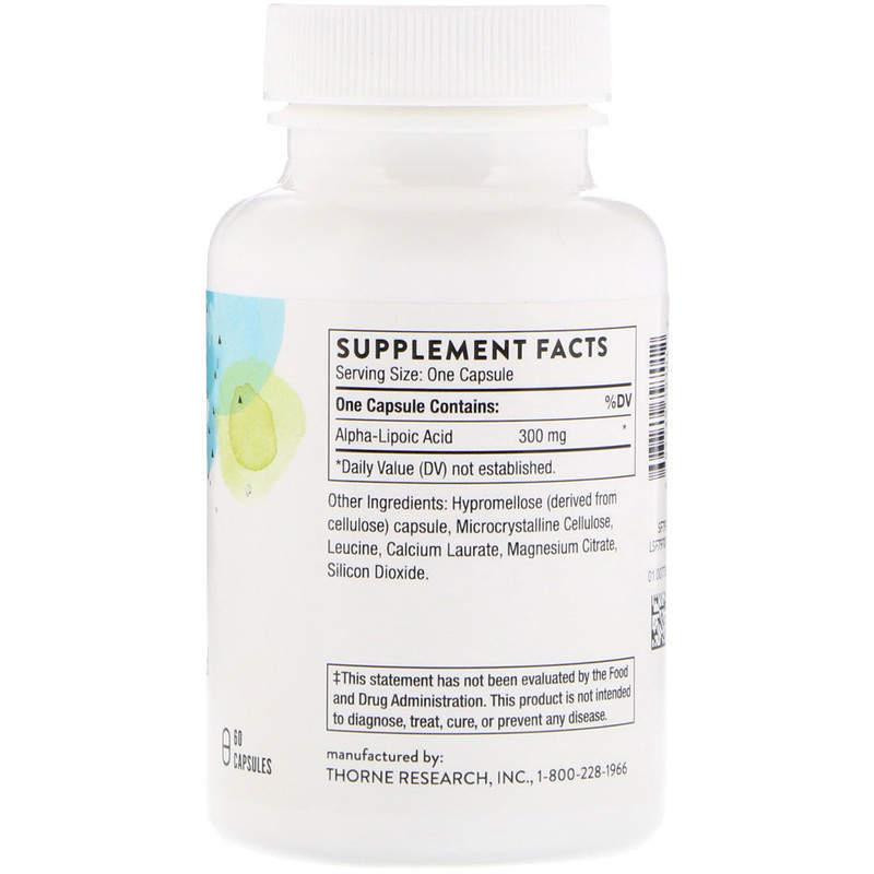 Альфа-ліпоєва кислота Thorne Alpha-Lipoic Acid 60 капсул Київ - фото 2