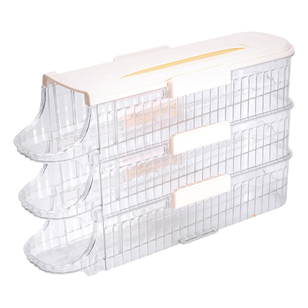 Yiwu Лоток для яєць у холодильник на 3 яруси 32х10х18.5 см Бежевий HP-27-15 Коломыя - изображение 1