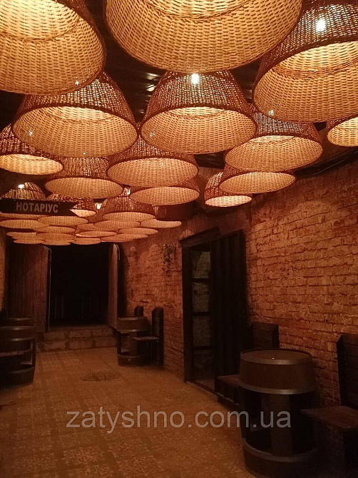 Люстри плетені з лози підвісні Київ - фото 1