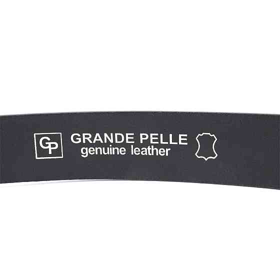 Зручний ремінь під джинси з натуральної шкіри GRANDE PELLE 11683 Чорний Київ