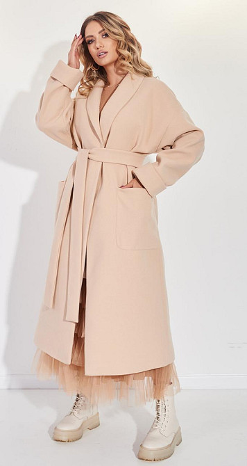 Пальто Лама с шалевым воротником (46) Киев - изображение 2