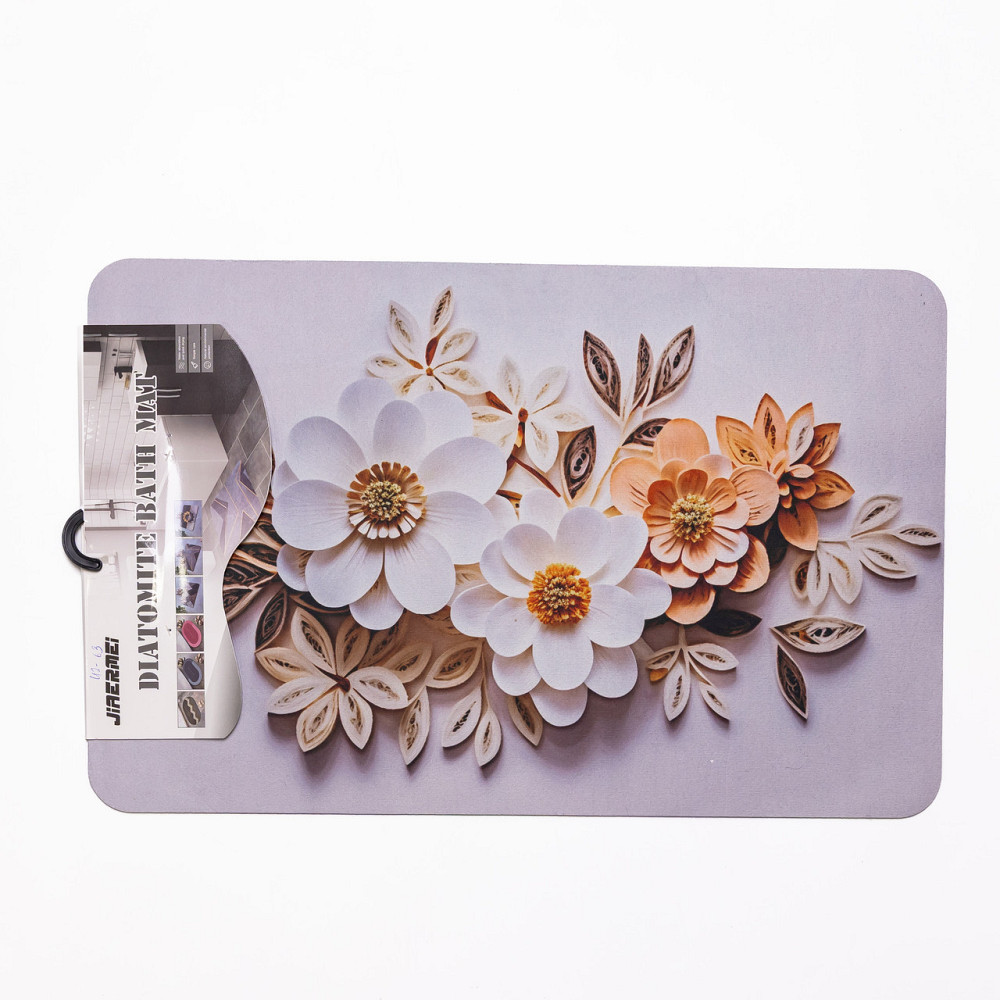 Антискользящий 3D коврик для ванной комнаты из мягкого диатомита 38×58(см) влаговпитывающий коврик для дома ванны душа и туалета Киев - изображение 4