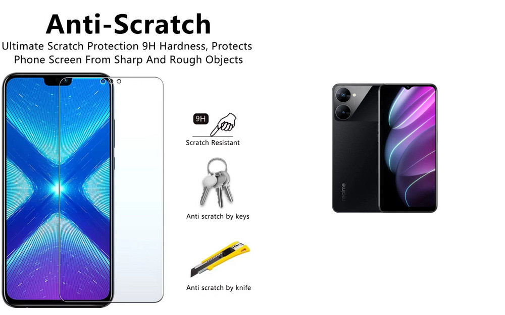 Защитное стекло NeoGlass для realme V30, realme V30t 5G – ультрапрозрачное и устойчивое Киев - изображение 1