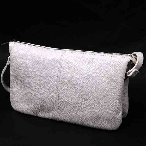 Стильний жіночий клатч із натуральної шкіри GRANDE PELLE 11635 Білий Київ