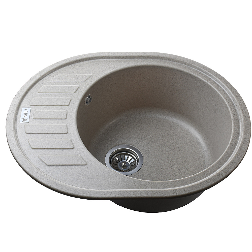 Гранітна мийка Mira ARNICA бежевий 620 х 500 мм Тернопіль - фото 3